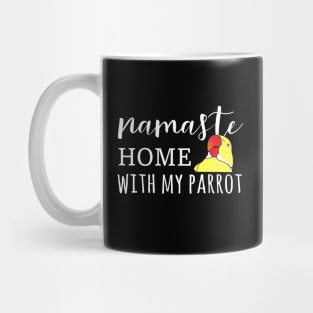 Namaste Home with yellow indian ringneck Mug